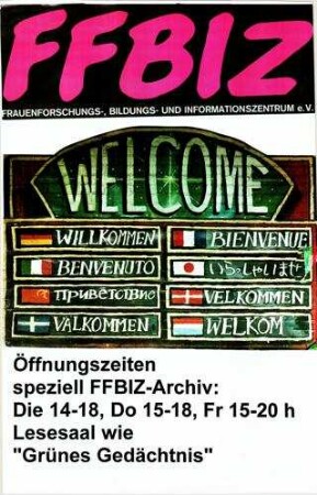 FFBIZ Welcome Öffnungszeiten Archiv