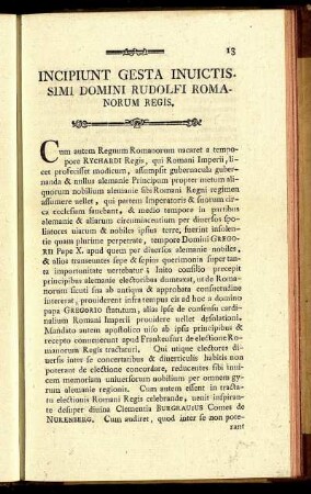Incipiunt Gesta Inuictissimi Domini Rudolfi Romanorum Regis.