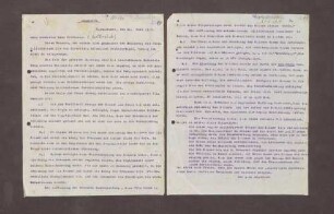 Schreiben von Prinz Max von Baden an Hans Delbrück über die Ereignisse am 09.11.1918