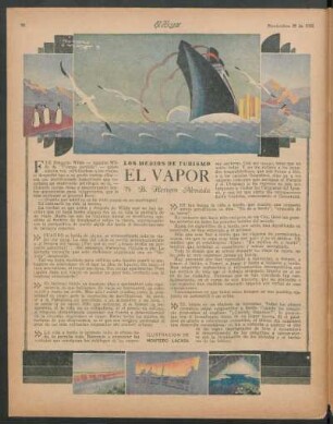El vapor : Los medios de turismo