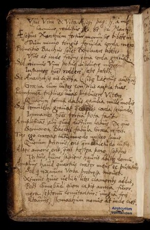 Spiegel mit handschriftlichen Notizen